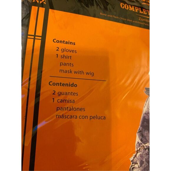 Nwt Complete Zombie Boys 7 8 Mask Halloween Dressup Cosplay Costume Horror - Picture 4 of 6